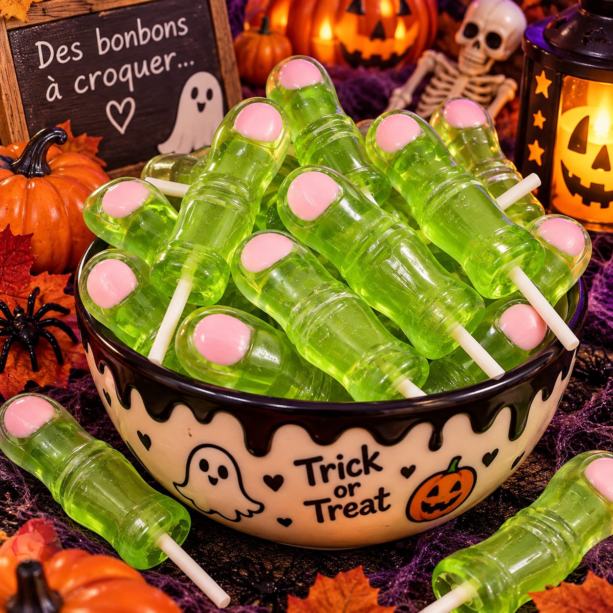 Sucettes doigt de zombie Halloween