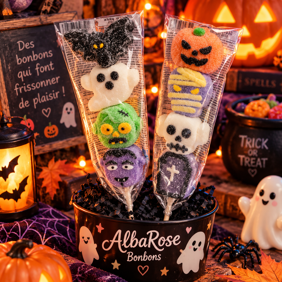 Sucette guimauve Halloween